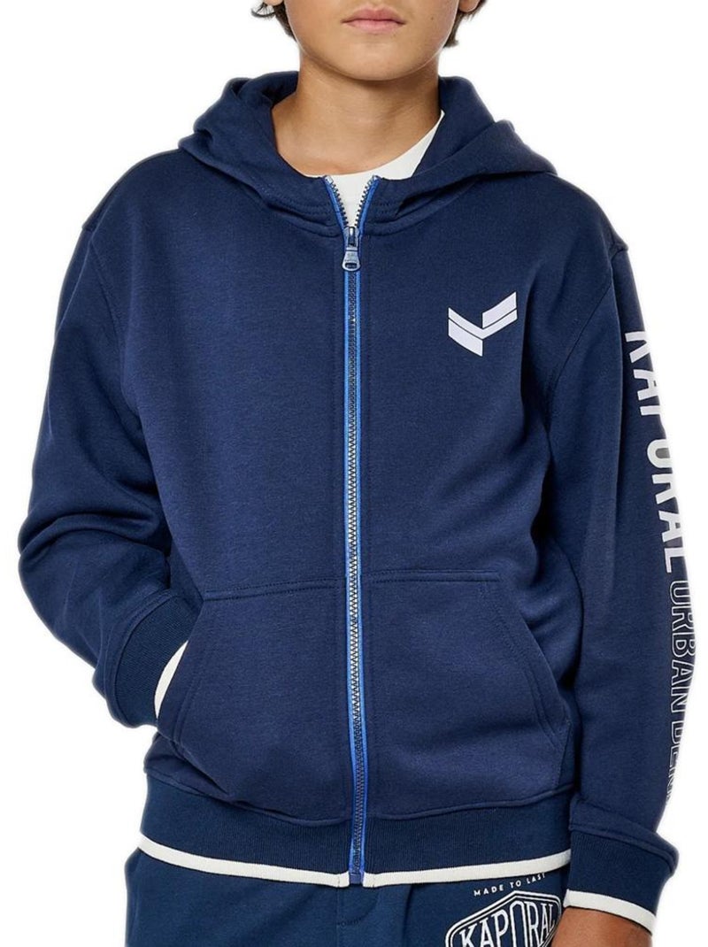 Sweatshirt Zippé À Capuche Garçon BASICOOD Bleu QUIKSILVER
