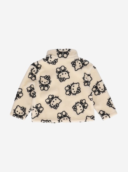 Sweat zippé 'Hello Kitty' effet moutonné - Kiabi