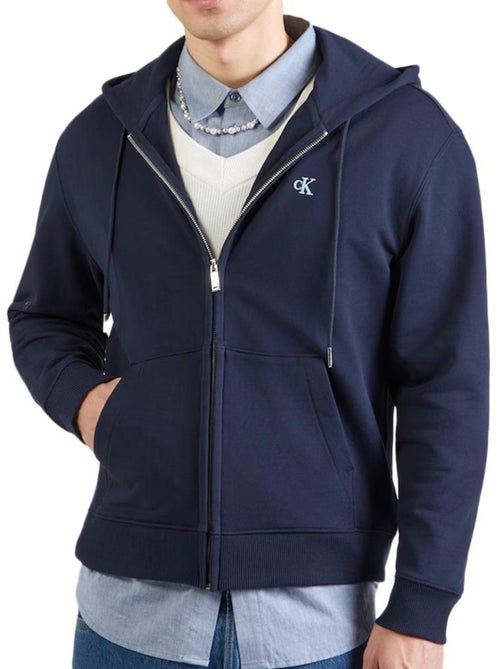 Sweat Zippé Homme Calvin Klein Jeans Terry Monog - Kiabi Sweat Zippé Homme Calvin Klein Jeans Terry Monog - Kiabi