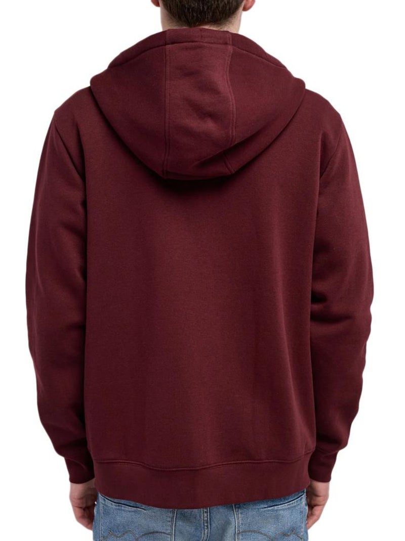 Sweat Zippé Homme Teddy Smith Bordeaux - Kiabi