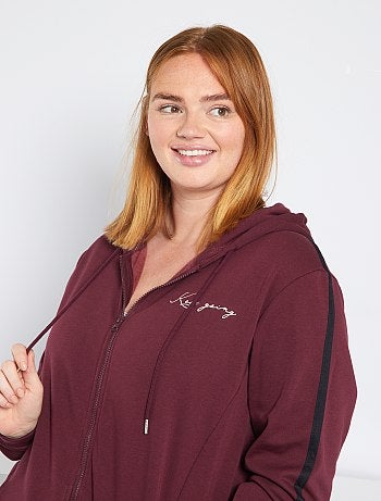 Sweat zippé intérieur fourré