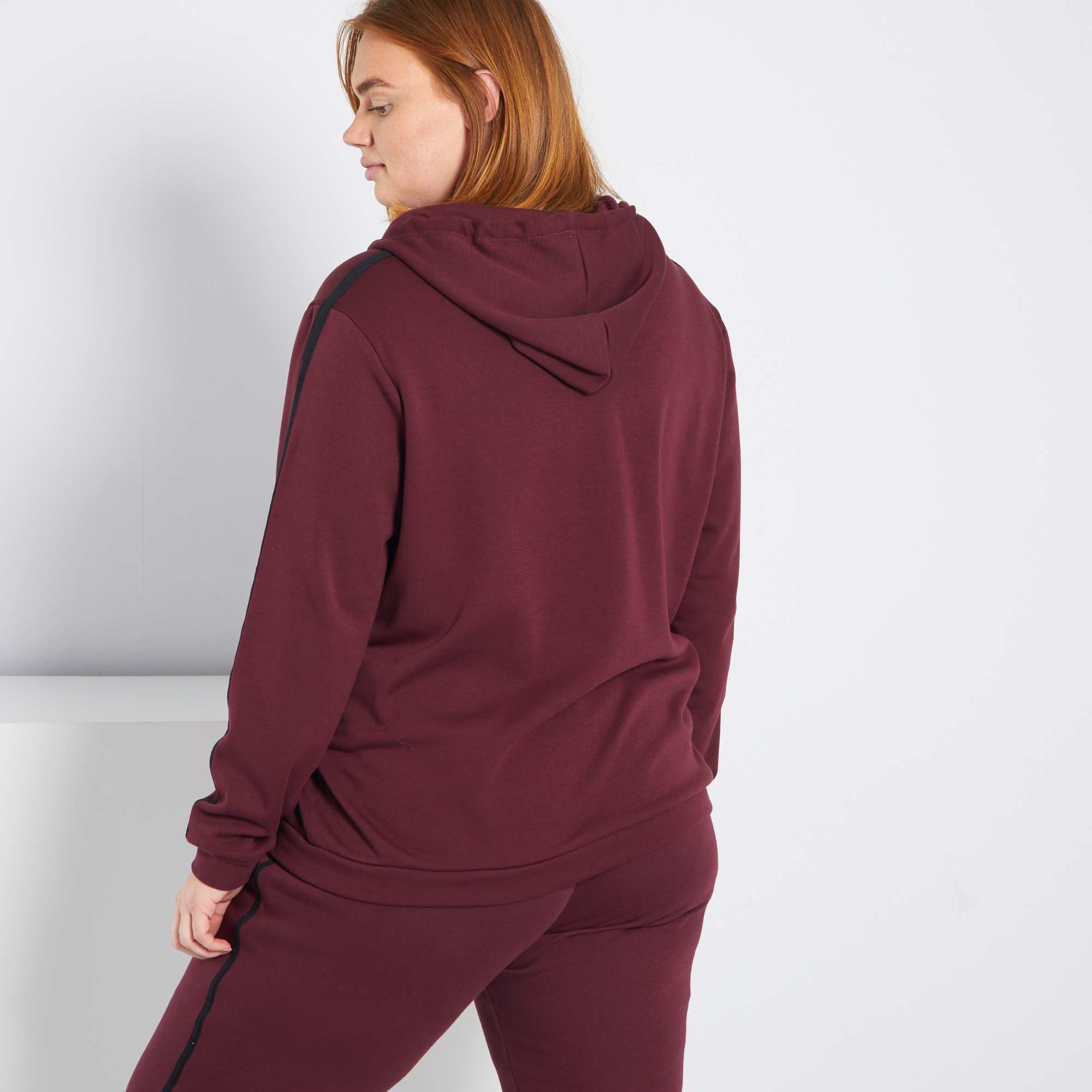 Sweat zippé intérieur fourré Grande taille femme rouge Kiabi 18,00€