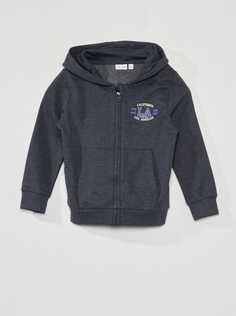 Sweat zippé 'Name It' en molleton Bleu - Kiabi