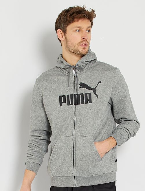 Sweat zippé 'Puma'                             gris chiné 
