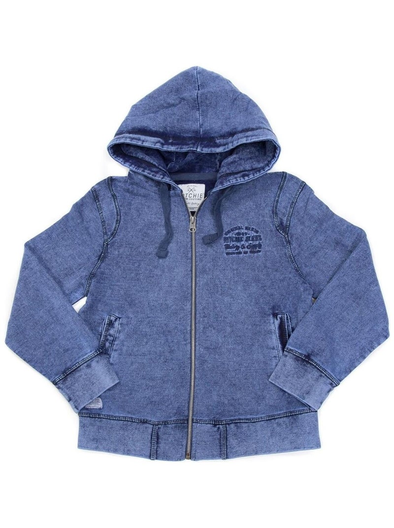 SWEAT ZIPPE WINTER BOY Bleu - Kiabi