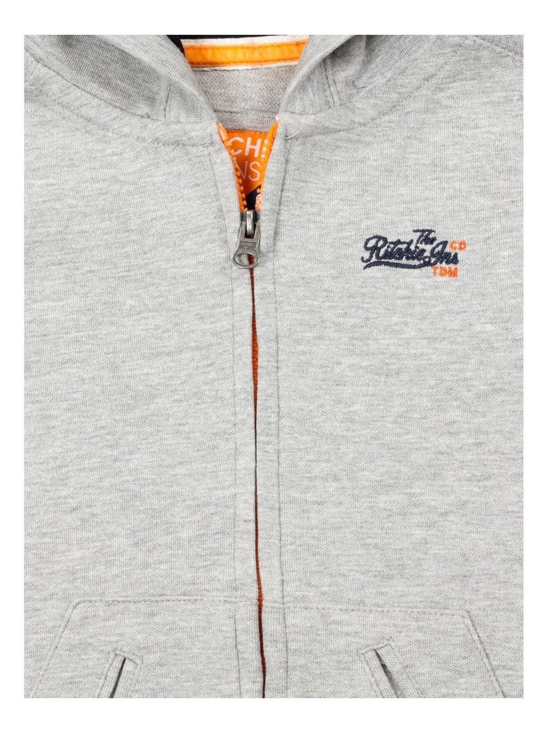 SWEAT ZIPPE WYLEN BOY Gris - Kiabi