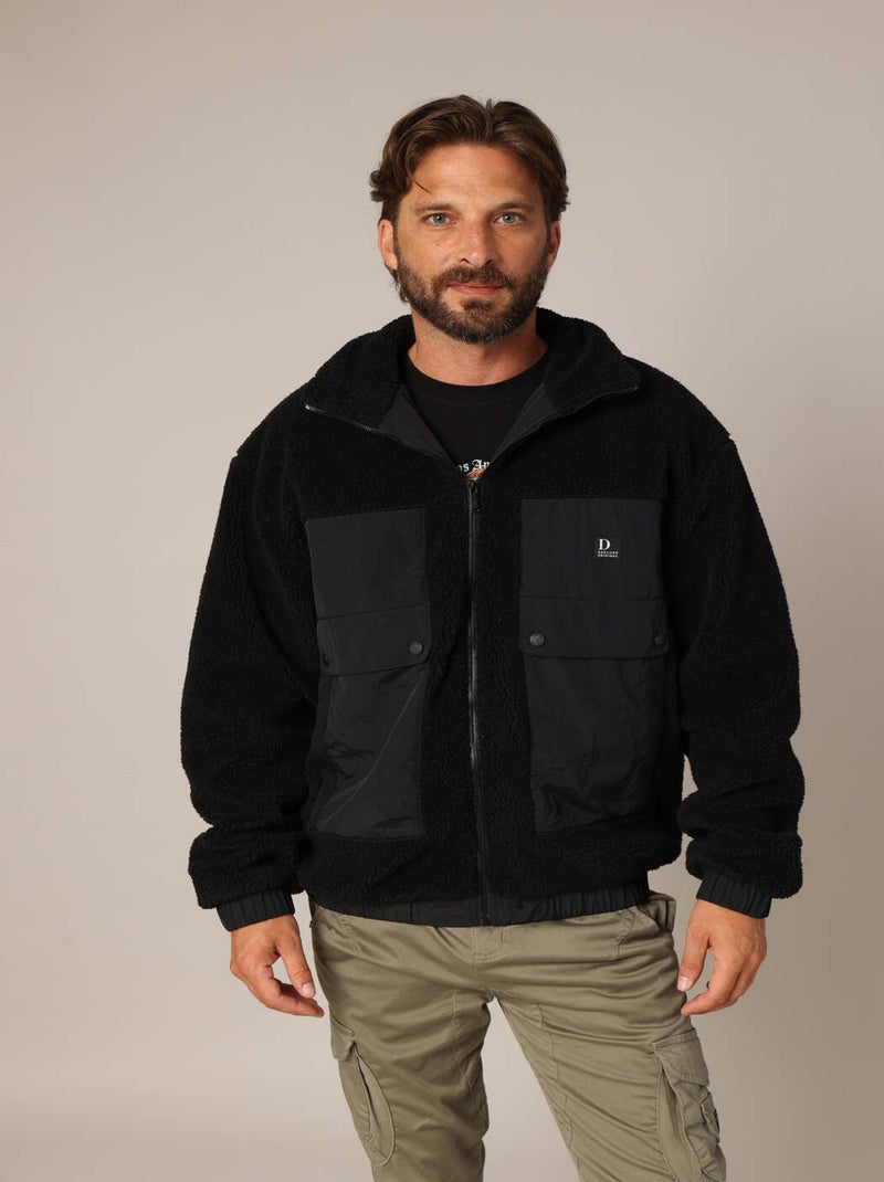 Sweat zippée en polaire 'Deeluxe' Noir - Kiabi