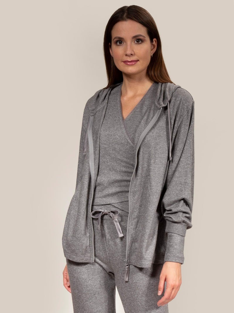 Sweats homewear vêtements d'intérieur, matière ultra-douce et respirante. Gris chiné - Kiabi
