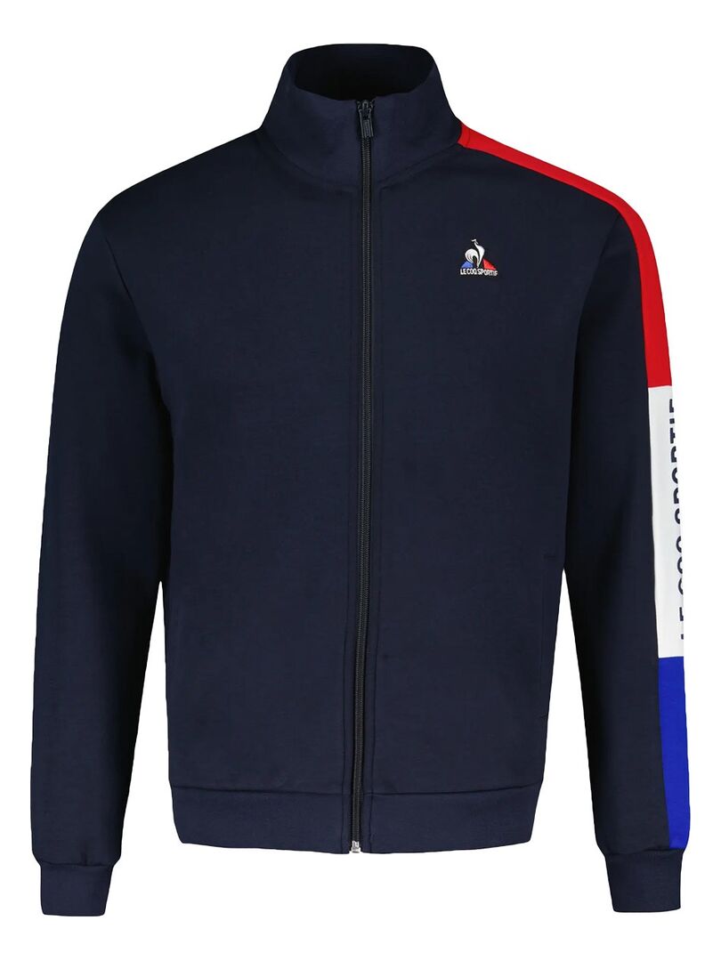 Sweat à Capuche Le Coq Sportif Tri LF Crew Pour Homme - Bleu Marine, Coton, Neuf Avec étiquettes