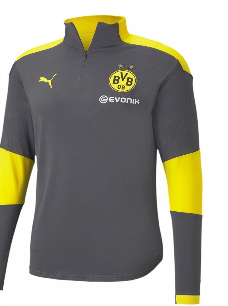 Sweats 'Puma' 'Bvb Trng 1/4 Zip' Gris - Kiabi