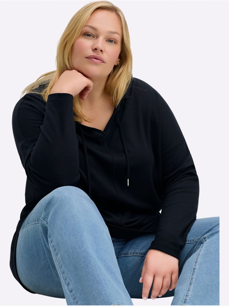Sweatshirt - Taille Standard - Sheego Bleu foncé - Kiabi