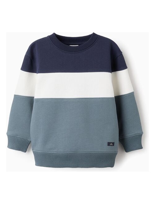 Sweatshirt 100 % coton, colorblock NOVEAUX NATURE - Kiabi