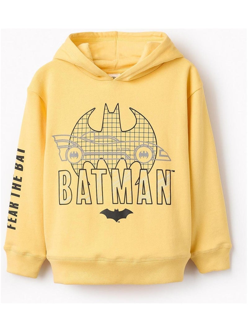 Sweatshirt 100% coton, imprimé Batman BATMAN Jaune - Kiabi