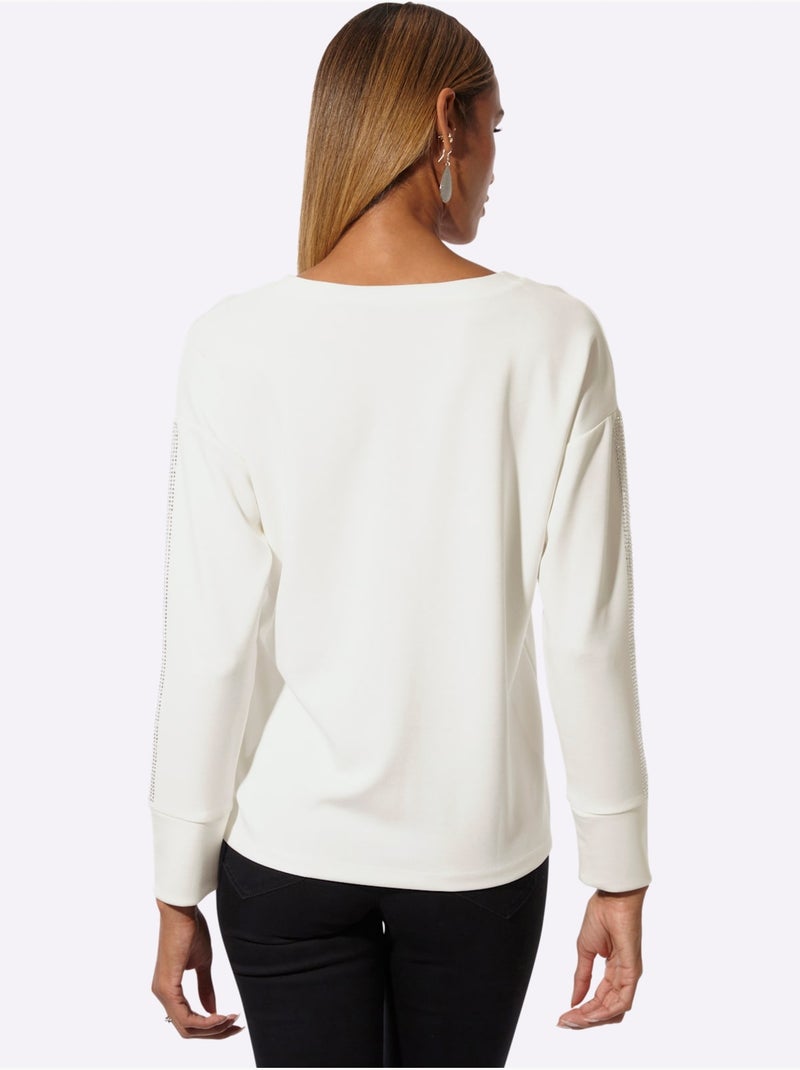 Sweatshirt 2 Coloris - Taille Standard - Helline Ecru - Kiabi