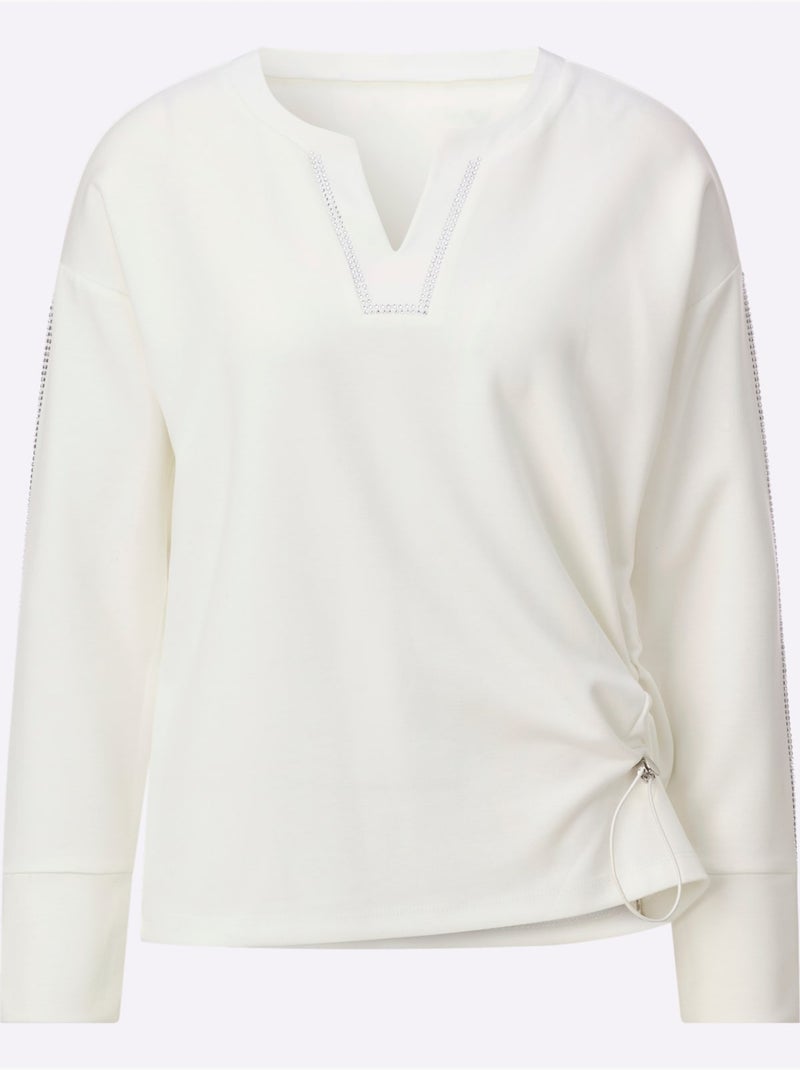 Sweatshirt 2 Coloris - Taille Standard - Helline Ecru - Kiabi