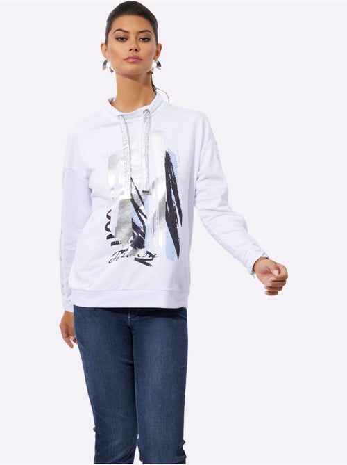 Sweatshirt 50% Coton - Taille Standard - Helline - Kiabi Sweatshirt 50% Coton - Taille Standard - Helline - Kiabi