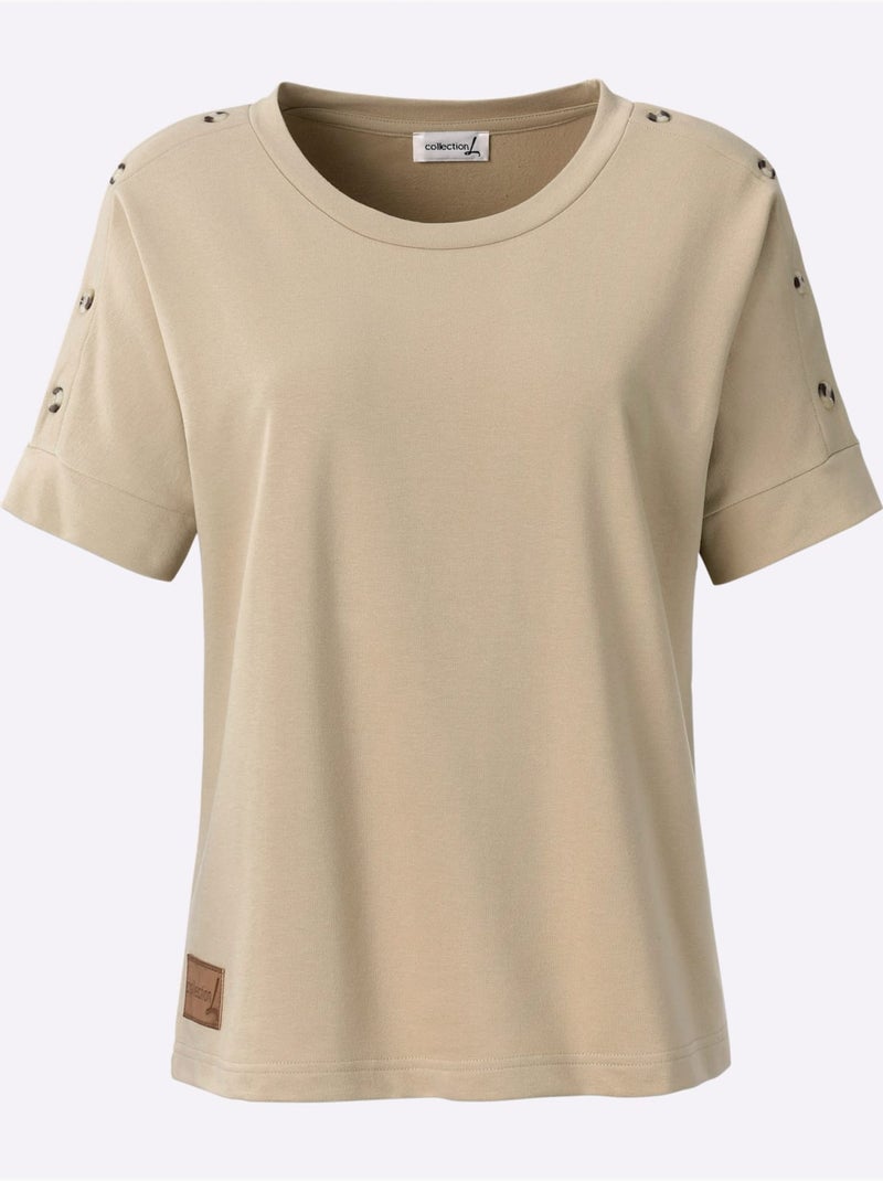 Sweatshirt 50% Coton - Taille Standard - Witt Beige - Kiabi