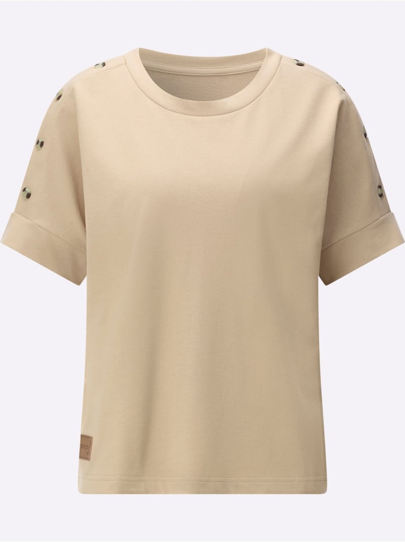 Sweatshirt 50% Coton - Taille Standard - Witt Beige - Kiabi