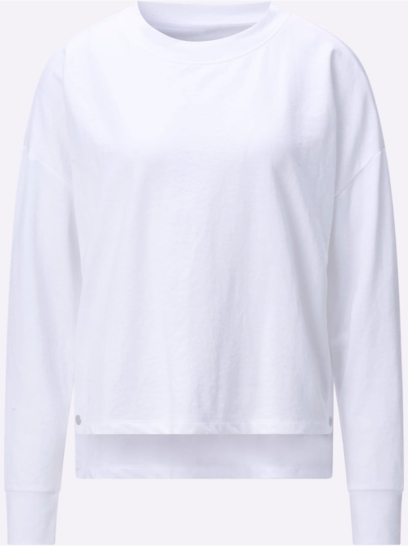 Sweatshirt 50% coton - taille standard - witt Blanc - Kiabi