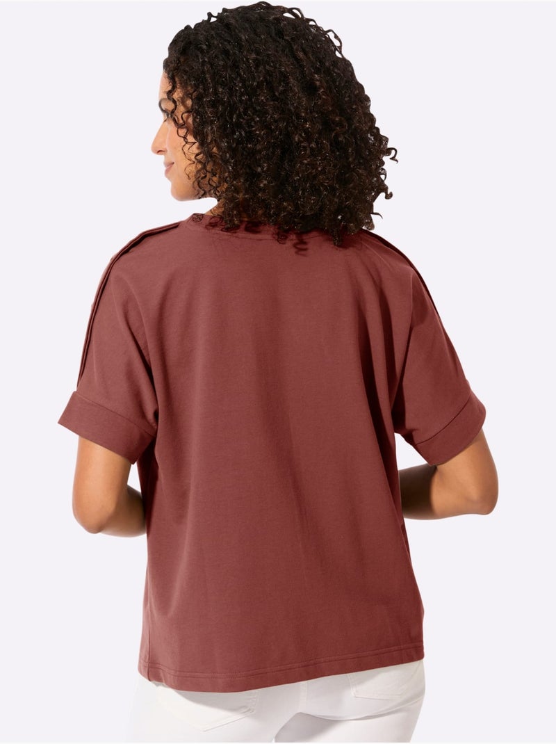 Sweatshirt 50% Coton - Taille Standard - Witt Marron - Kiabi