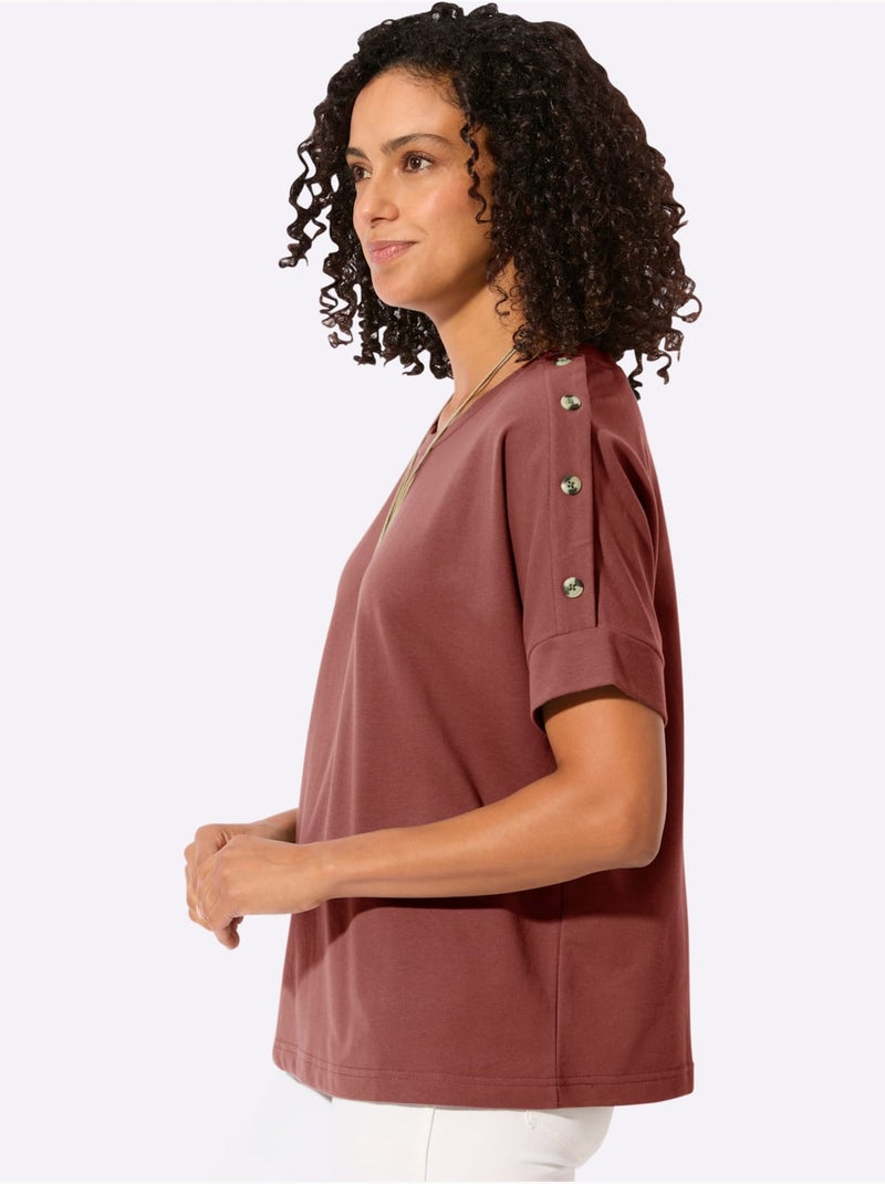 Sweatshirt 50% Coton - Taille Standard - Witt Marron - Kiabi