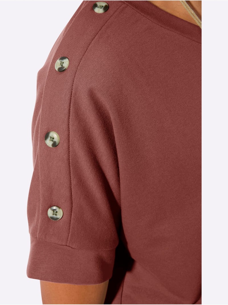 Sweatshirt 50% Coton - Taille Standard - Witt Marron - Kiabi