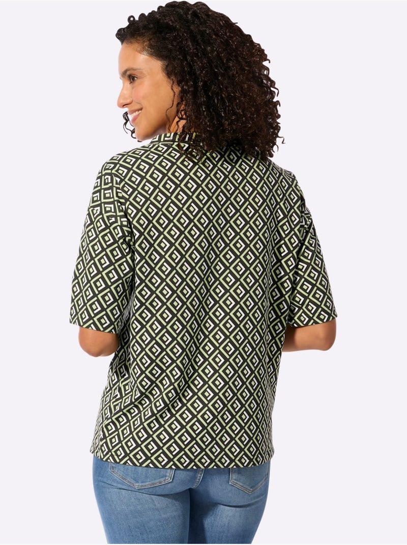 Sweatshirt 50% Coton - Taille Standard - Witt Noir Vert - Kiabi