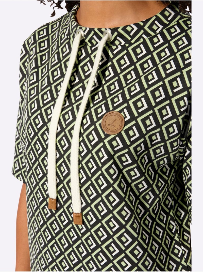 Sweatshirt 50% Coton - Taille Standard - Witt Noir Vert - Kiabi