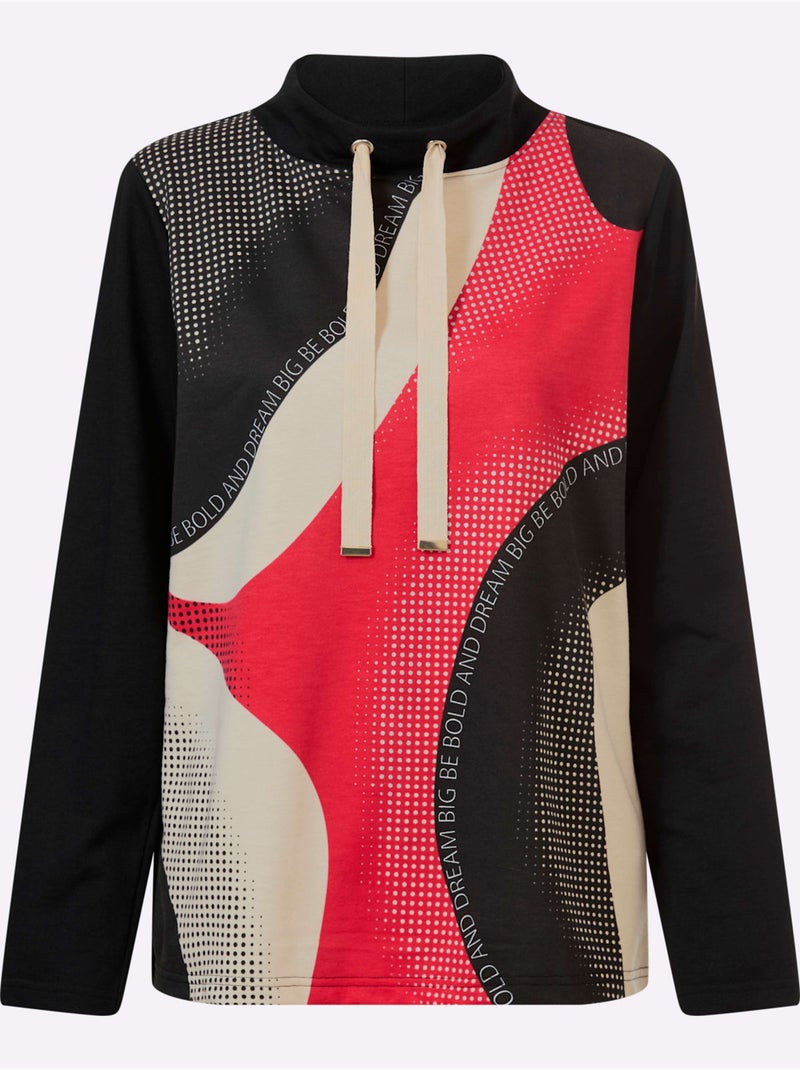 Sweatshirt 50% Coton - Taille Standard - Witt Rouge - Kiabi