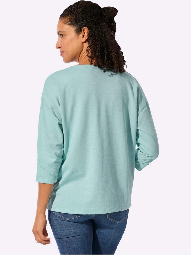 Sweatshirt 50% Coton - Taille Standard - Witt Vert - Kiabi
