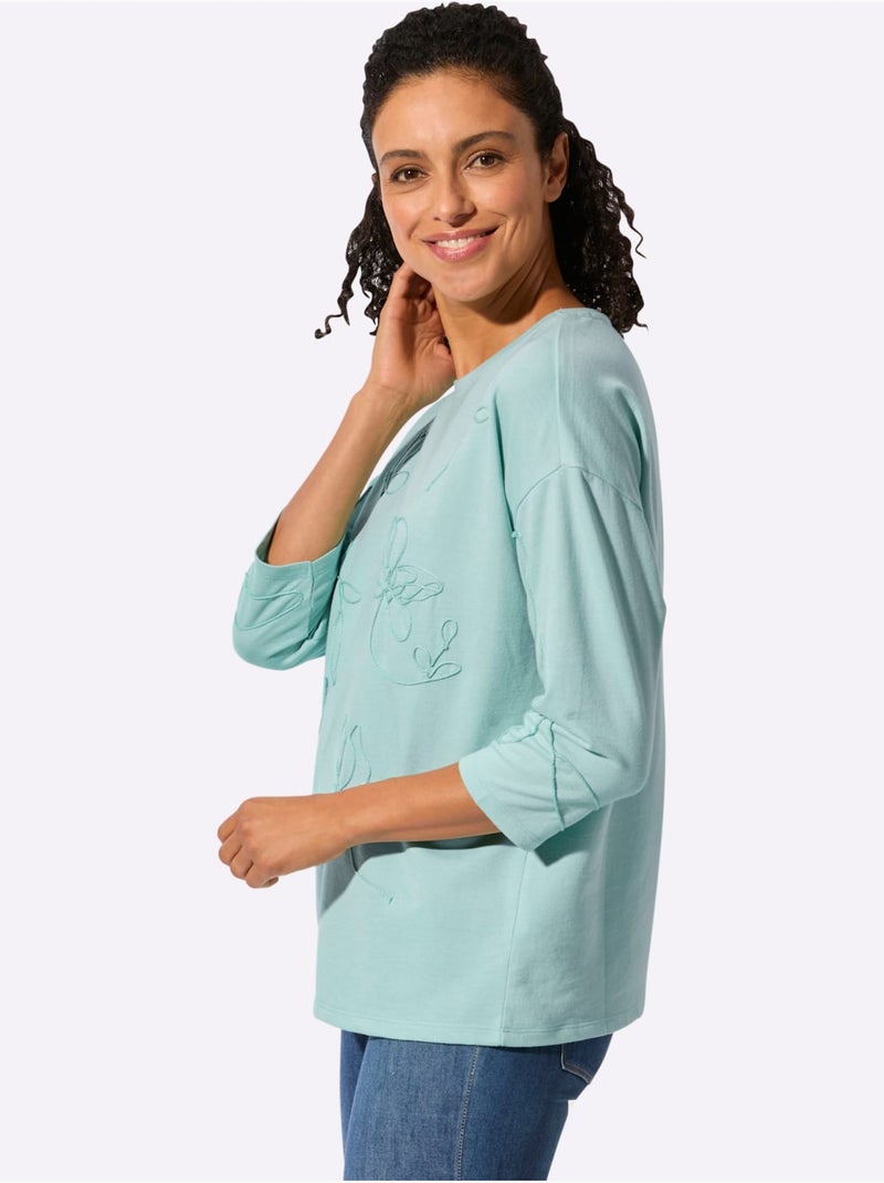 Sweatshirt 50% Coton - Taille Standard - Witt Vert - Kiabi