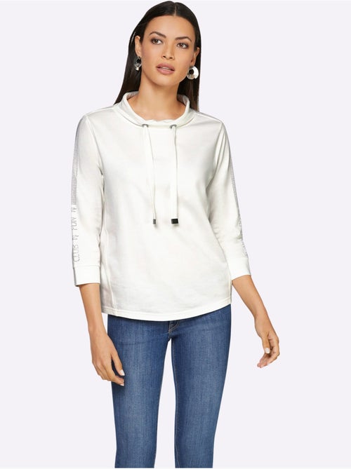 Sweatshirt 50% modal - taille standard - helline - Kiabi Sweatshirt 50% modal - taille standard - helline - Kiabi