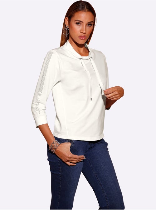 Sweatshirt 50% modal - taille standard - helline - Kiabi Sweatshirt 50% modal - taille standard - helline - Kiabi