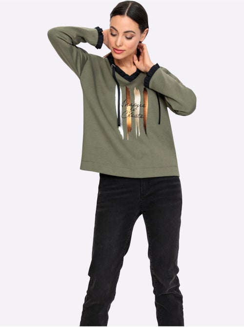Sweatshirt 50% Modal - Taille Standard - Helline - Kiabi Sweatshirt 50% Modal - Taille Standard - Helline - Kiabi