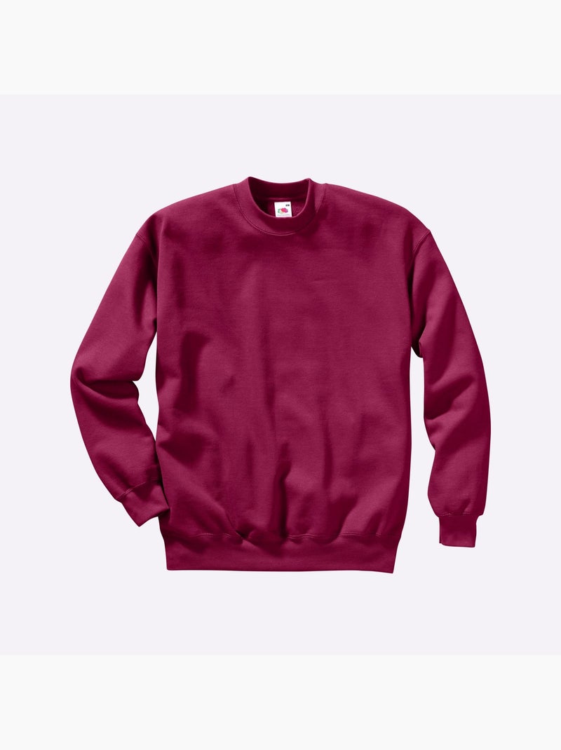 Sweatshirt 80% Coton - Taille Standard - Witt Noir Bordeaux - Kiabi