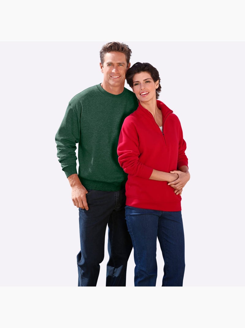 Sweatshirt 80% coton - taille standard - witt Vert sapin - Kiabi