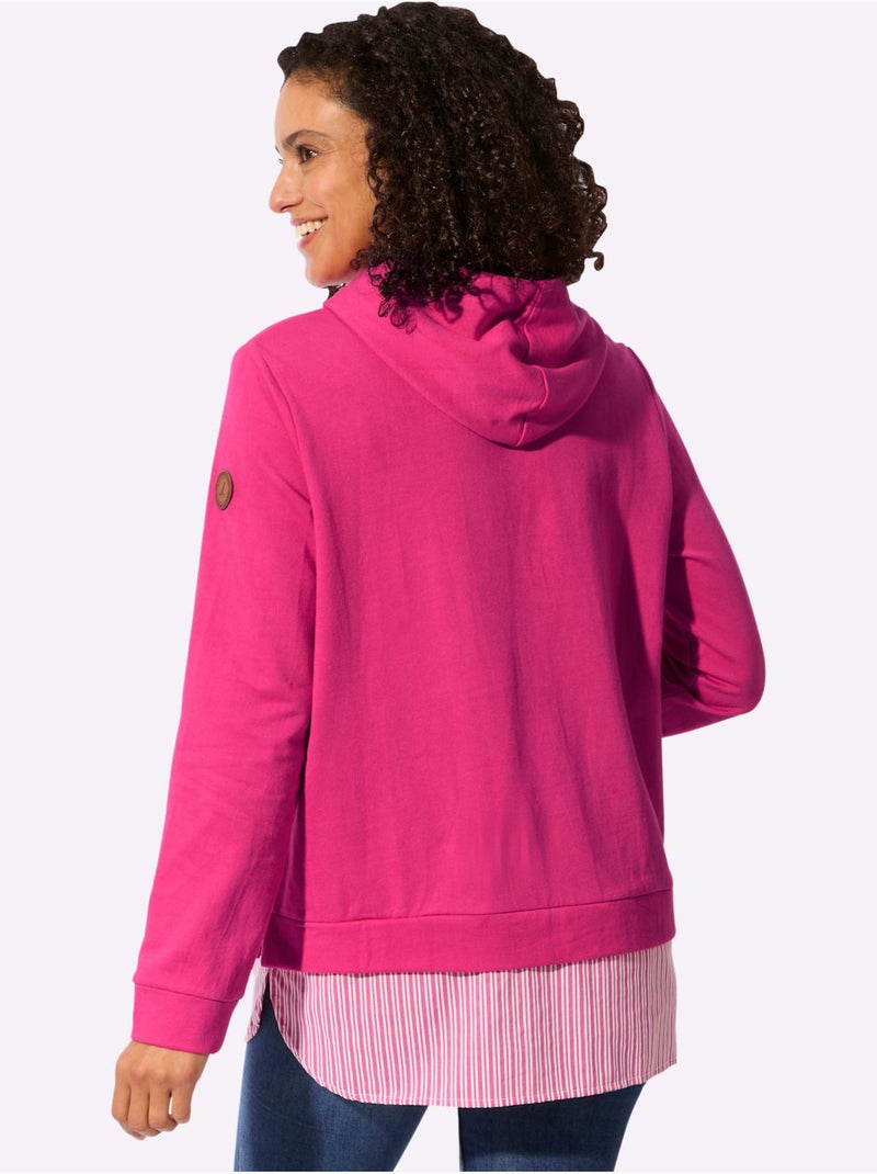 Sweatshirt à Capuche 50% Coton - Taille Standard - Witt Rose fushia - Kiabi