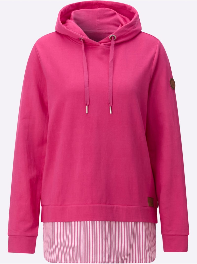 Sweatshirt à Capuche 50% Coton - Taille Standard - Witt Rose fushia - Kiabi