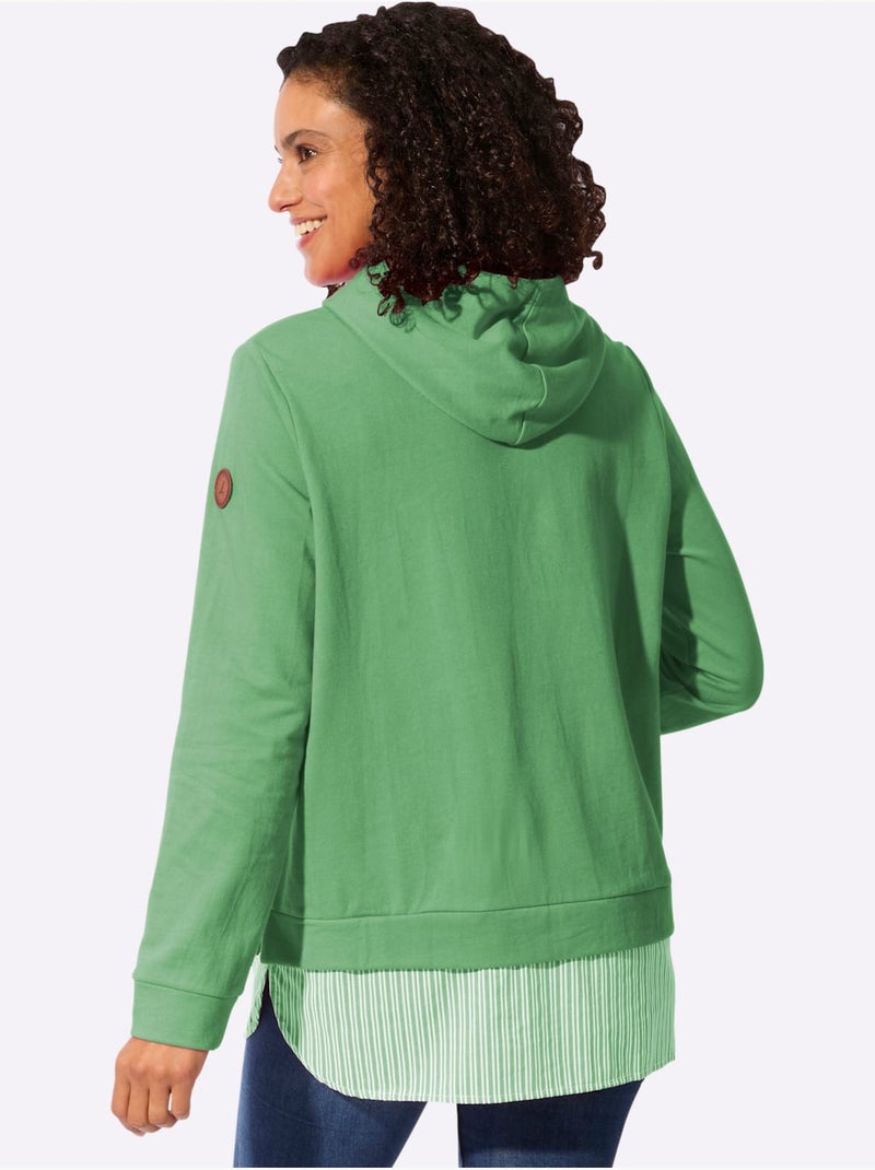 Sweatshirt à Capuche 50% Coton - Taille Standard - Witt Vert clair - Kiabi