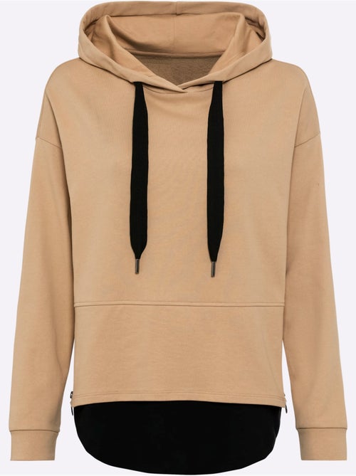 Sweatshirt à Capuche Aspect 2 En 1 Tendance - Taille Standard - Helline - Kiabi