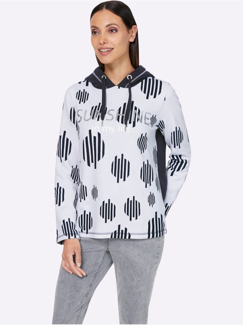 Sweatshirt à Capuche Capuche à Coulisse Et Stoppeurs - Taille Standard - helline - Kiabi