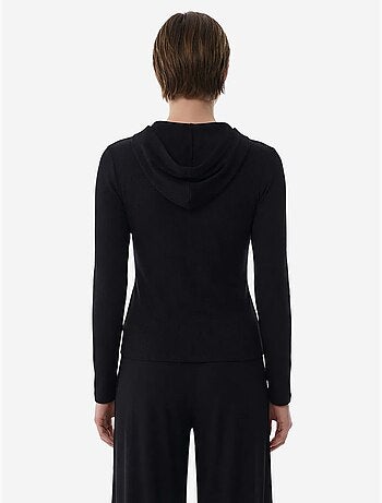 Sweatshirt à capuche côtelé penti