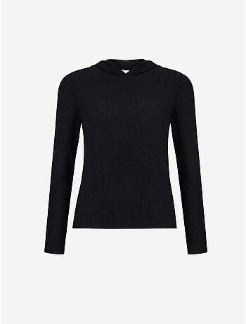 Sweatshirt à capuche côtelé penti
