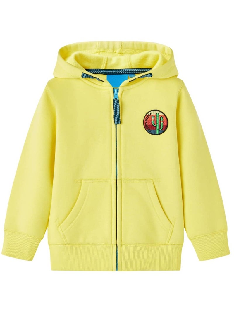 Sweatshirt À Capuche Enfant Coton - VidaXL Jaune - Kiabi