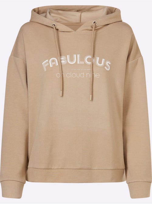 Sweatshirt à Capuche Joli Imprimé Devant - Taille Standard - helline - Kiabi