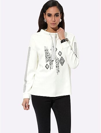 Sweatshirt à capuche mélange de modal doux - taille standard - helline