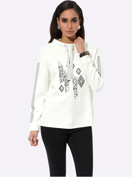 Sweatshirt à Capuche Mélange De Modal Doux - Taille Standard - helline - Kiabi