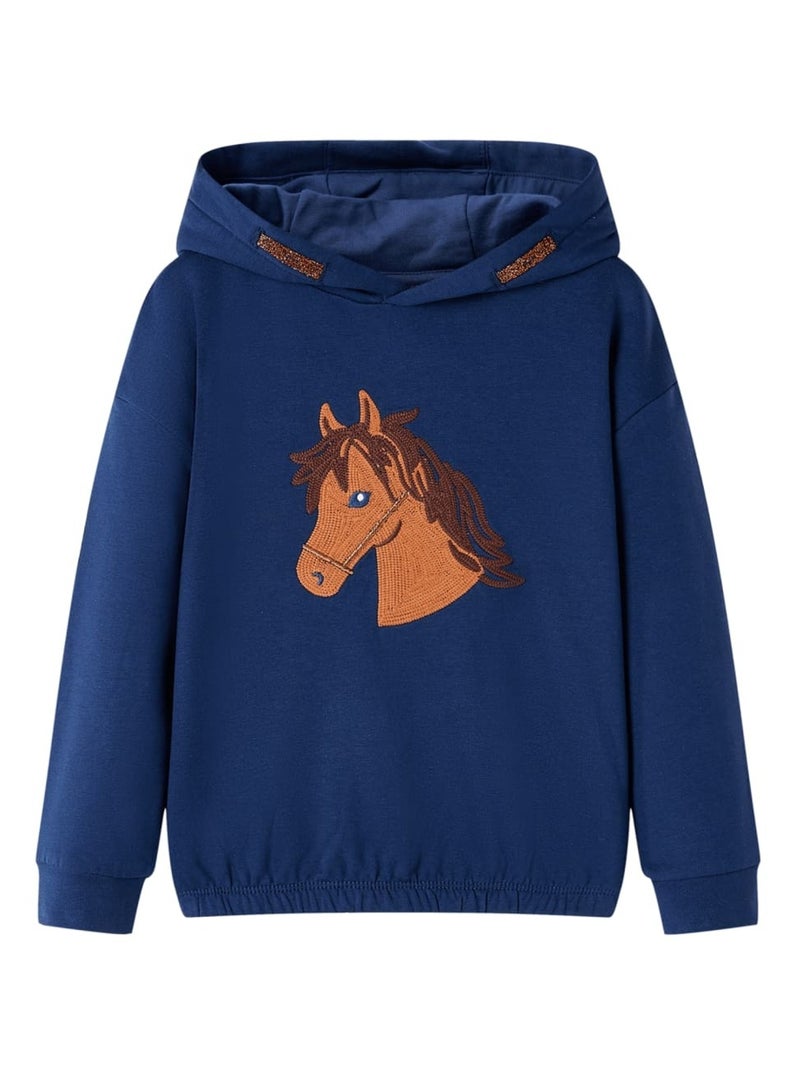 Sweatshirt À Capuche Pour Enfants Coton - VidaXL Bleu - Kiabi