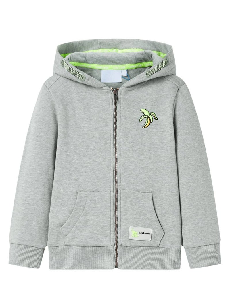 Sweatshirt À Capuche Pour Enfants Coton - VidaXL Gris - Kiabi