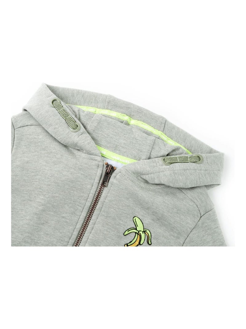 Sweatshirt À Capuche Pour Enfants Coton - VidaXL Gris - Kiabi